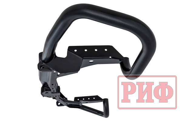 Бампер задний силовой/защита штатного бампера РИФ Nissan Patrol Y62 c квадратом под фаркоп