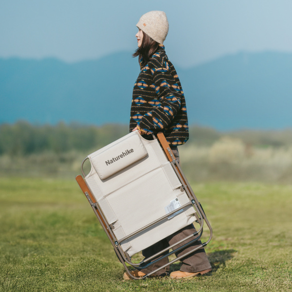 Кресло туристическое Naturehike Xing Wang T02, 88х73,5х60 см, складное, до 110 кг. бежевое