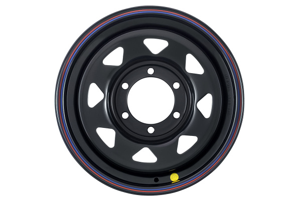 Диск усиленный стальной черный 6x139,7 8xR16 d110 ET+30 (треугольник мелкий)