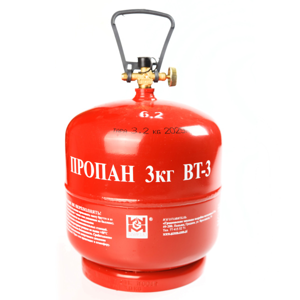 Баллон газовый стальной GZWM LPG BT-3, 7,2 л.