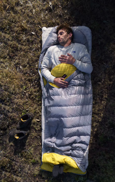 2 Мешок спальный Naturehike Ultralight CW400 M, 210х75 см, (правый) (ТК: +5C), серый