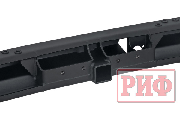 Бампер задний силовой/защита штатного бампера РИФ Toyota Land Cruiser 200 2007-2015 c квадратом под фаркоп, стандарт