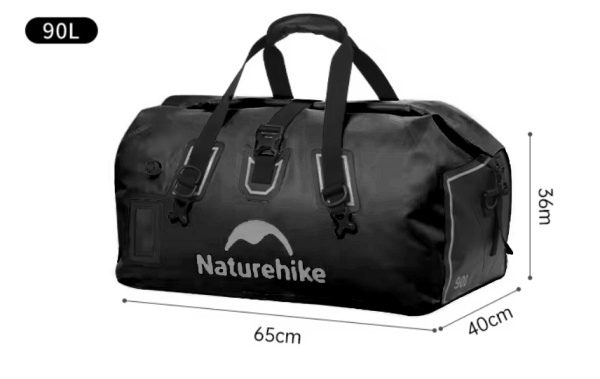 2 Гермосумка Naturehike 90 л ПВХ (черная)