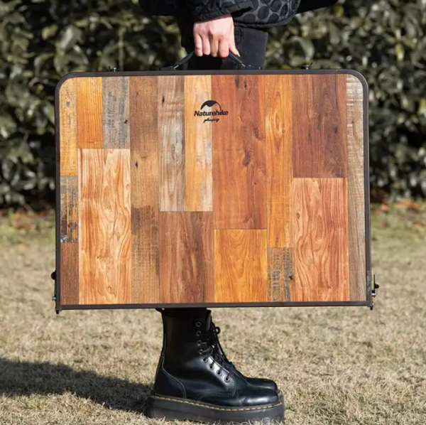 Стол туристический Naturehike складной, 90х60х37 см, с разборными ножками, коричневый