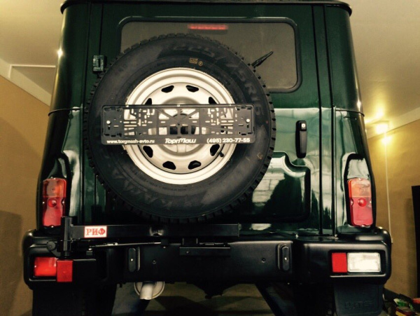 Калитка РИФ в штатный задний бампер УАЗ Хантер