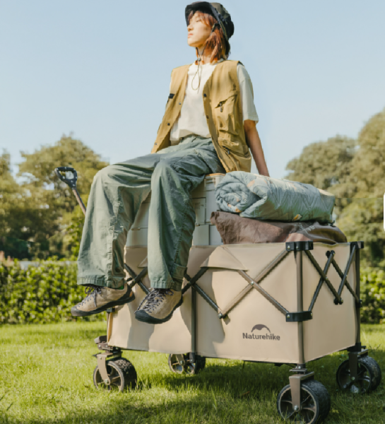 Тележка туристическая Naturehike Rubiks Cube 86,5х50х108.5 см, 150 л, бежевая