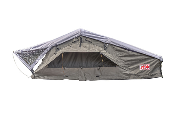 Палатка на крышу автомобиля РИФ Soft RT02-180 PRO, тент серый, 180х(240+70)х115 см