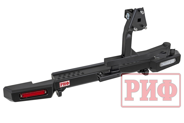 Бампер РИФ силовой задний УАЗ Хантер с фонарями, калиткой, возможностью установки фаркопа, лифт 65 мм