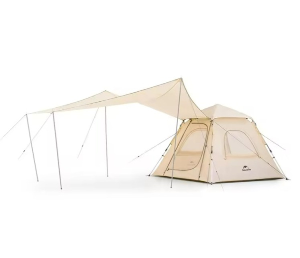 Палатка Naturehike Ango 3-местная, быстросборная, бежевая, со стойками Палатка Naturehike Ango 3-местная, быстросборная, бежевая, со стойками