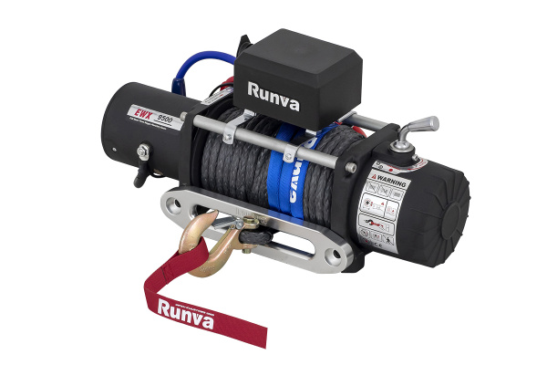 Лебёдка автомобильная электрическая 12V Runva EWX9500SSR 4350 кг (синтетический трос)