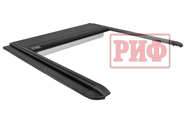 Крышка кузова РИФ для JAC T9, роллета раздвижная с электроприв.. 1580х1620 мм, алюм., черная