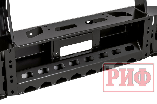 Бампер РИФ передний Toyota Land Cruiser 76/78 2007+ c доп. фарами и защитной дугой, с площадкой под