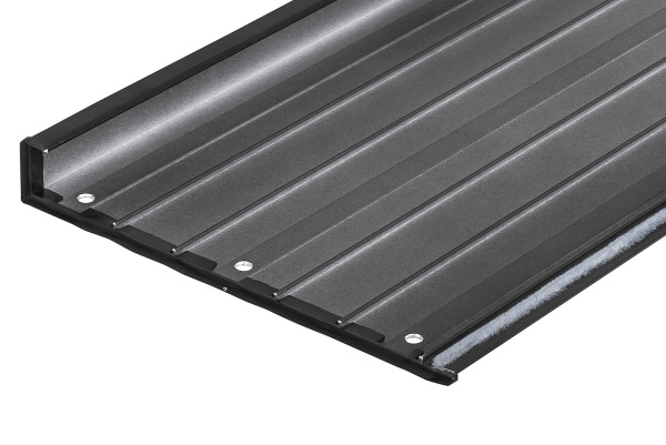 Крышка кузова РИФ для Great Wall Poer, роллета раздвижная 1575х1590 мм, алюминиевая, черная