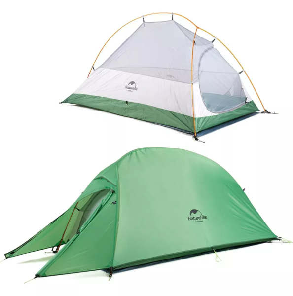 Палатка Naturehike Cloud Up-1-местная, алюминиевый каркас, сверхлегкая, зеленый Палатка Naturehike Cloud Up-1-местная, алюминиевый каркас, сверхлегкая, зеленый