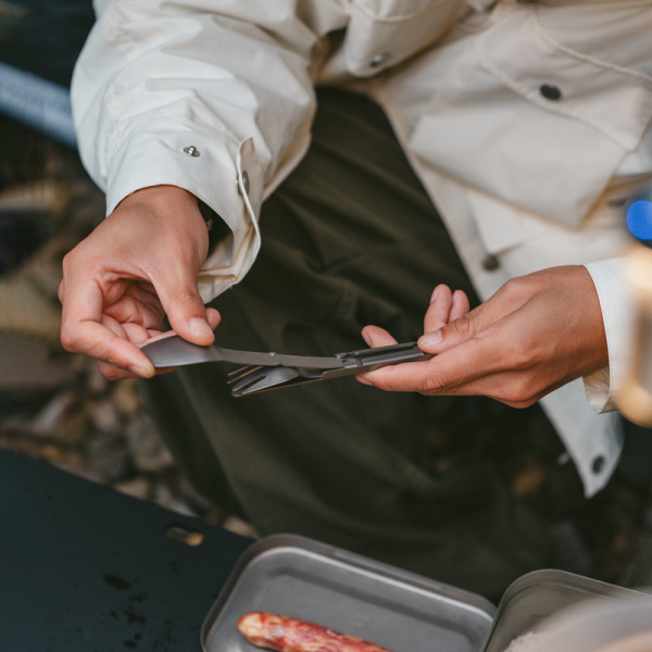 Набор столовых приборов Naturehike (нож, вилка, ложка), титан, в чехле