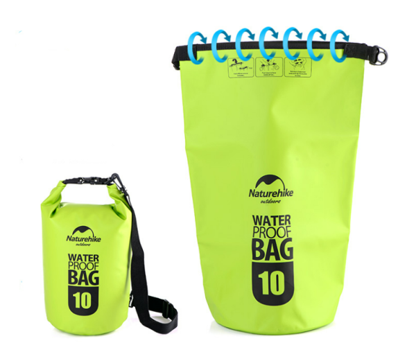 1 Гермосумка 500D Naturehike 10 л. (зелёный)