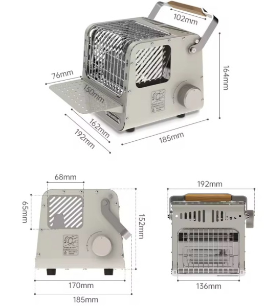 Обогреватель газовый Naturehike многофункциональный, 1,1 кВт зеленый