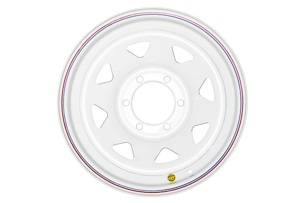 Диск усиленный Тойота Ниссан стальной белый 6x139,7 8xR16 d110 ET+10 (треуг.)