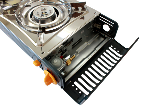 Плита газовая TOURIST TWIN-HIT двухкомфорочная, с переходником