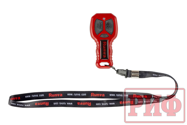 Лебёдка переносная РИФ 9.5XSR c облегчённой площадкой и проводами (в сборе) корот. бараб, синт. трос