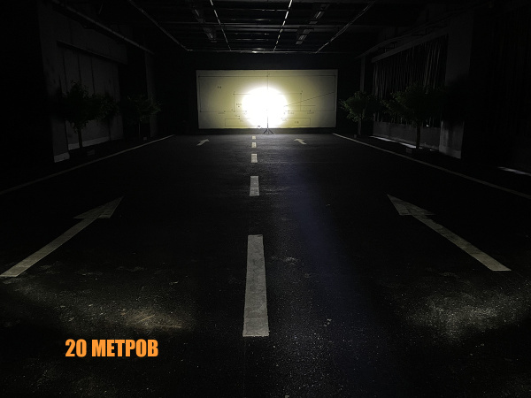 Светодиодная фара дальнего света РИФ 183 мм 20W LED