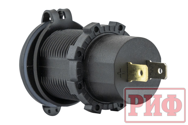 Розетка USB QC 3.0, QC 4.0, синяя подсветка