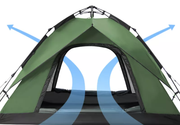 Палатка Naturehike 4-местная, быстросборная, зеленая