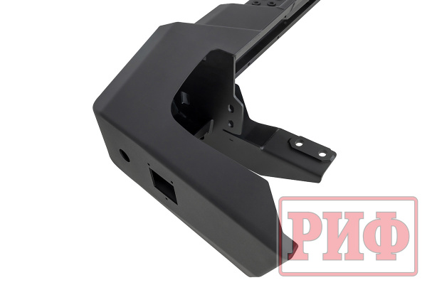 Бампер РИФ силовой задний TANK 300 с квадратом под фаркоп, фонарями, с отверстиями под систему контроля слепых зон