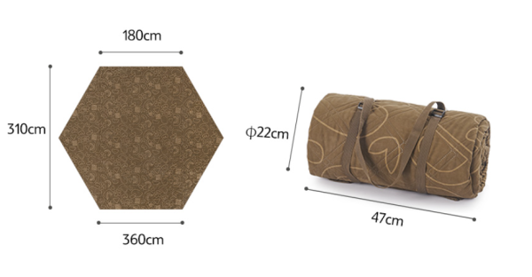 Палатка Naturehike Hexagonal 3-4-местная, автоматическая, хаки (бежевая)