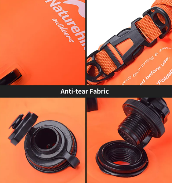 3 Гермомешок Naturehike туристический 28 л. Красный