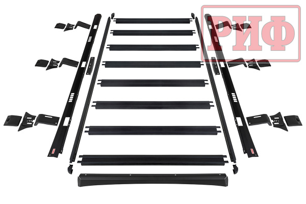 Багажник экспедиционный (платформа) алюминиевый РИФ 1250x2080 мм для Toyota Land Cruiser 80 (с крепежом)