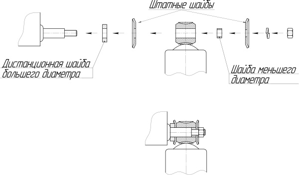 Схема установки крепления амортизатора Схема установки крепления амортизатора